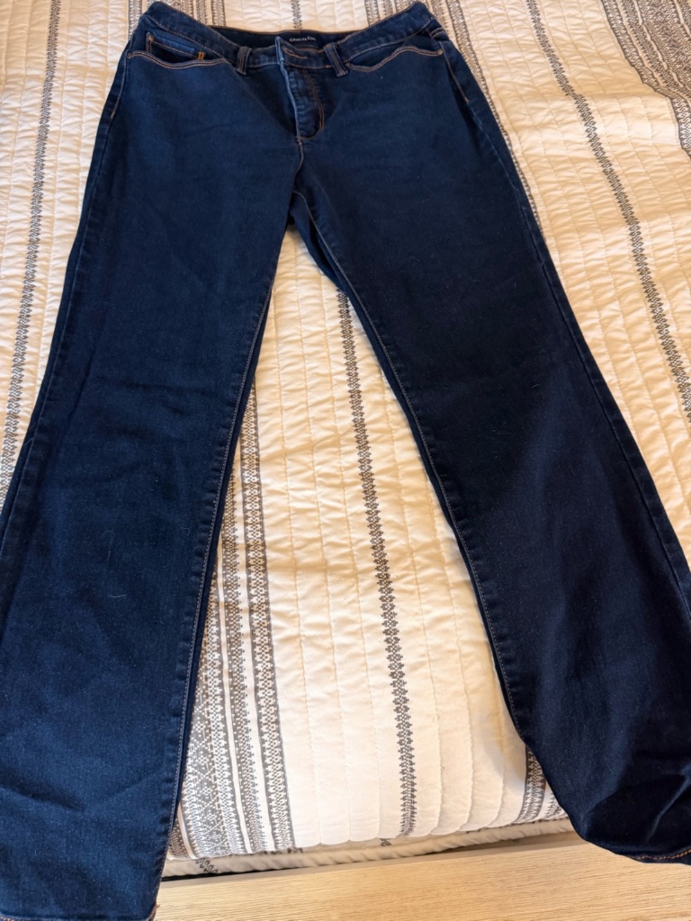 Charter Club Dark Indigo Jeans with Copper Stitching